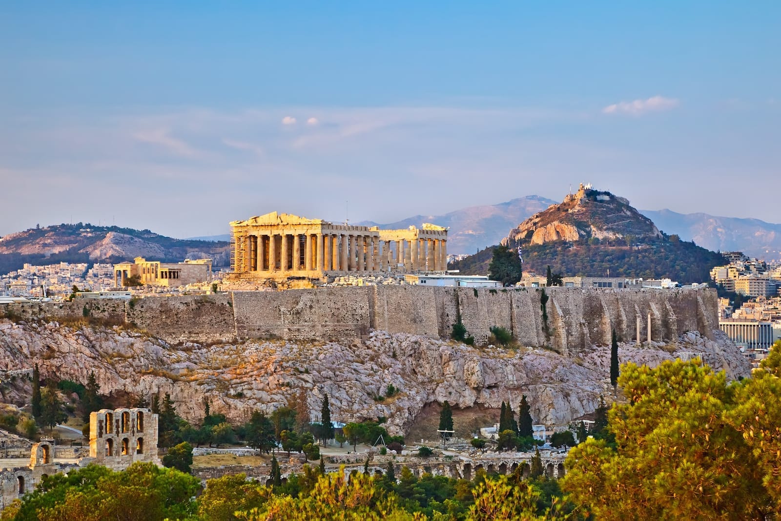 L'Acropoli di Atene al tramonto